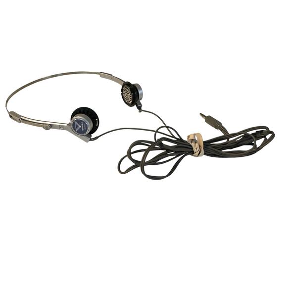 Toshiba HR-M2 Metal Band Headphone Earphone Wired No Cushions Tested Works - Picture 1 of 3